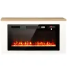 Chimenea Eléctrica de Pie 900/1800W Mueble para TV 55" 12 Colores de Llama 3D 5 Brillos Control Remoto para 35? ... - Ogal.Es