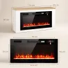 Chimenea Eléctrica de Pie 900/1800W Mueble para TV 55" 12 Colores de Llama 3D 5 Brillos Control Remoto para 35? ... - Ogal.Es