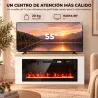Chimenea Eléctrica de Pie 900/1800W Mueble para TV 55" 12 Colores de Llama 3D 5 Brillos Control Remoto para 35? ... - Ogal.Es