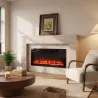 Chimenea Eléctrica Ultrafina 900/1800W Empotrable/Colgante/de Pie 12 Colores de Llama 3D Control Remoto hasta 35... - Ogal.Es