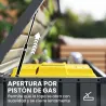 Arcón Exterior 400L Baúl de Almacenaje Exterior de Acero Galvanizado Resistente a la Intemperie con Cerradura Gris - Ogal.Es