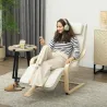 Sillón Salón con Masaje y Calefacción de Lino Reposapiés Ajustable Respaldo Alto Reposacabezas Control Remoto Bo... - Ogal.Es