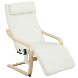 Sillón Salón con Masaje y Calefacción de Lino Reposapiés Ajustable Respaldo Alto Reposacabezas Control Remoto Bo... - Ogal.Es
