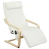 Sillón Salón con Masaje y Calefacción de Lino Reposapiés Ajustable Respaldo Alto Reposacabezas Control Remoto Bo... - Ogal.Es