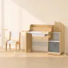 Escritorio Infantil con Silla con Caja de Tela Cajón 2 Compartimentos Estantes para Estudiar Dibujar 3-8 Años Na... - Ogal.Es