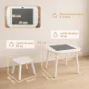 Mesa Infantil con Silla con Superficie para Bloques y Bolsa de Malla Bajo Mesa Montessori para Niños de 3-6 Años... - Ogal.Es