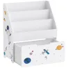 Librería Infantil con Cajón Móvil y 3 Estantes Estantería para Libros Diseño de Espacio Montessori 3 a 8 Años Bl... - Ogal.Es