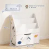 Librería Infantil con Cajón Móvil y 3 Estantes Estantería para Libros Diseño de Espacio Montessori 3 a 8 Años Bl... - Ogal.Es