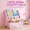 Librería Infantil con Cajón Móvil y 3 Estantes Estantería para Libros Diseño de Unicornio Montessori 3 a 8 Años ... - Ogal.Es