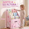 Librería Infantil con Cajón Móvil y 3 Estantes Estantería para Libros Diseño de Unicornio Montessori 3 a 8 Años ... - Ogal.Es