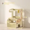 Torre de Aprendizaje Montessori Infantil Diseño de Jirafa de Madera con 2 Escalones Anchos Barandilla 3-8 Años A... - Ogal.Es