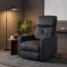 Sillón Relax Reclinable Eléctrico Levanta Personas con 2 Puntos Masaje Asiento con Muelles Reposapiés de Chenill... - Ogal.Es