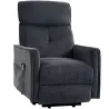 Sillón Relax Reclinable Eléctrico Levanta Personas con 2 Puntos Masaje Asiento con Muelles Reposapiés de Chenill... - Ogal.Es
