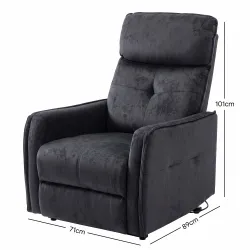 Sillón Relax Reclinable Eléctrico Levanta Personas con 2 Puntos Masaje Asiento con Muelles Reposapiés de Chenill... - Ogal.Es