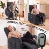 Sillón Relax Reclinable Eléctrico Levanta Personas con 2 Puntos Masaje Asiento con Muelles Reposapiés de Chenill... - Ogal.Es