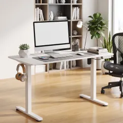 Escritorio Elevable Eléctrico 120x60 cm Altura Ajustable 72-120 cm 3 Memorias Silencioso 2 Ganchos 2 Pasacables ... - Ogal.Es