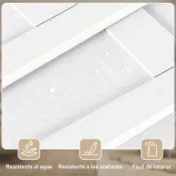 Puerta Corredera Interior 106,7x213,4 cm con Kit de Montaje MDF y Madera de Pino Riel y Herrajes para Baño Blanco - Ogal.Es