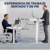 Escritorio Elevable Eléctrico 140x70 cm Altura Ajustable 72-120 cm 3 Memorias Silencioso 2 Ganchos 2 Pasacables ... - Ogal.Es