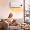 Calefactor Eléctrico de Pared 2000W con 3 Modos WiFi App Pantalla LED Termostato Temporizador y Oscilación Blanco - Ogal.Es