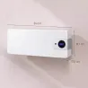 Calefactor Eléctrico de Pared 2000W con 3 Modos WiFi App Pantalla LED Termostato Temporizador y Oscilación Blanco - Ogal.Es