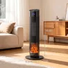 Calefactor Eléctrico Cerámico PTC 2000W con 5 Modos App Wi?Fi Llama 3D Mando Protección Contra Sobrecalentamient... - Ogal.Es