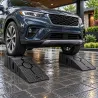 Juego 2 Rampas para Coches de HDPE Carga 2 Toneladas para Coches Estándares Furgonetas Pequeñas 90x29,5x22,5 cm ... - Ogal.Es