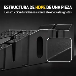 Juego 2 Rampas para Coches de HDPE Carga 2 Toneladas para Coches Estándares Furgonetas Pequeñas 90x29,5x22,5 cm ... - Ogal.Es