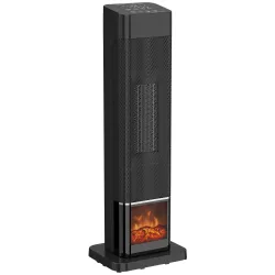 Calefactor Eléctrico Cerámico PTC 2000W con 4 Modos Llama Dinámica Mando Oscilación 70° Protección Sobrecalentam... - Ogal.Es