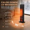 Calefactor Eléctrico Cerámico PTC 2000W con 4 Modos Llama Dinámica Mando Oscilación 70° Protección Sobrecalentam... - Ogal.Es