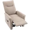 Sillón Relax Reclinable Eléctrico Levanta Personas 155° de Chenilla con Mando Asiento de Muelles Reposapiés Marrón - Ogal.Es