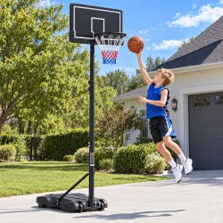 Canasta de Baloncesto Infantil con Soporte Altura Ajustable 179-209 cm Ruedas para Interior y Exterior 3 a 8 Año... - Ogal.Es