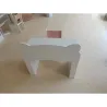 Juego de Mesa Infantil con Silla con Cajón y 4 Estantes Laterales Diseño de Orejitas de Zorro 3-8 Años Blanco y ... - Ogal.Es