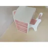 Juego de Mesa Infantil con Silla con Cajón y 4 Estantes Laterales Diseño de Orejitas de Zorro 3-8 Años Blanco y ... - Ogal.Es