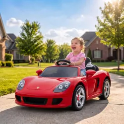 Coche Eléctrico Niños Licencia Porsche Carrera GT 12V Mando a Distancia 2,4 G 2 Motores Suspensión Arranque Suav... - Ogal.Es