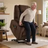 Sillón Relax Reclinable Eléctrico Levanta Personas Mayores con Masaje Calor Portavasos Mando Bolsillos Marrón Os... - Ogal.Es