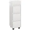 Armario de Baño Estrecho Mueble Auxiliar de Baño con 3 Cajones 4 Compartimentos Superiores Toallero 35x30x90 cm ... - Ogal.Es