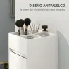 Armario de Baño Estrecho Mueble Auxiliar de Baño con 3 Cajones 4 Compartimentos Superiores Toallero 35x30x90 cm ... - Ogal.Es