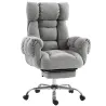 Silla de Oficina Ergonómica con Reposapiés Reposabrazos y Respaldo Alto Abatibles Reclinable 135° Altura Ajustab... - Ogal.Es
