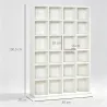 Estantería para 456 CDs y 336 DVDs con 24 Compartimentos Estantes Ajustables para Salón Oficina 89x20x130,5 cm B... - Ogal.Es