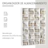 Estantería para 456 CDs y 336 DVDs con 24 Compartimentos Estantes Ajustables para Salón Oficina 89x20x130,5 cm B... - Ogal.Es