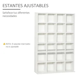 Estantería para 456 CDs y 336 DVDs con 24 Compartimentos Estantes Ajustables para Salón Oficina 89x20x130,5 cm B... - Ogal.Es