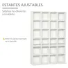 Estantería para 456 CDs y 336 DVDs con 24 Compartimentos Estantes Ajustables para Salón Oficina 89x20x130,5 cm B... - Ogal.Es