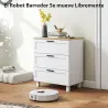 Cómoda Estrecha con 3 Cajones Cómoda Dormitorio con Patas de Madera para Salón Oficina 60x38x71 cm Blanco - Ogal.Es