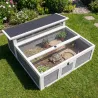 Casa para Tortugas de Madera Terrario para Reptiles Ventana Transparente Techo Abatible 113x106,5x44,5 cm Gris O... - Ogal.Es