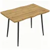Mesa de Comedor Mesa de Cocina Nórdica para 4 Personas Tablero Grueso y Bordes Curvados 110x70x75 cm Roble - Ogal.Es