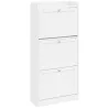 Zapatero Estrecho con 3 Cajones Abatibles Estantes Ajustables Armario Organizador para 12-15 Pares 60x24x130 cm ... - Ogal.Es