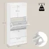 Zapatero Estrecho con 3 Cajones Abatibles Estantes Ajustables Armario Organizador para 12-15 Pares 60x24x130 cm ... - Ogal.Es