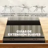 Mesa de Comedor Extensible 4-6 Personas Mesa de Cocina 130-170x80x76 cm Roble y Negro - Ogal.Es