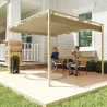 Pérgola con Techo Retráctil Pérgola de 3x3 m con Cierre Magnético Protección UV30+ Pabellón para Jardín Patio Caqui - Ogal.Es