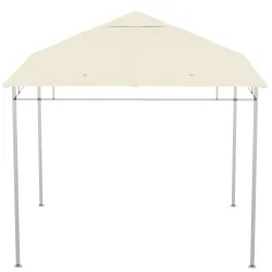 Toldo de Recambio 3x3 m con Orificios de Drenaje Ventilación y Protección UV Solo Toldo NO Incluye Marco Crema - Ogal.Es